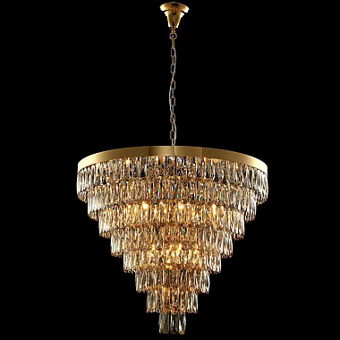 Подвесная люстра Crystal Lux Abigail SP22 D820 GOLD/AMBER