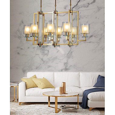 Подвесная люстра Lumina Deco Manhattan LDP 8012-8P F.GD