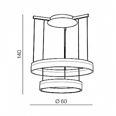 Подвесная люстра Azzardo Zola 60/40 AZ1294