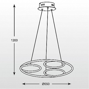 Подвесная светодиодная люстра Zumaline Peria MP82024-1A