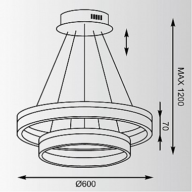 Подвесная светодиодная люстра Zumaline Circle L-CD-01