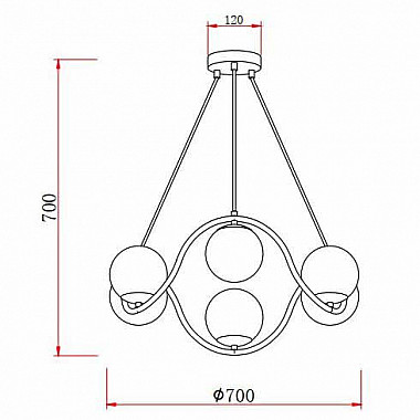 Подвесная люстра Rivoli Apollo 4073-206 Б0047332