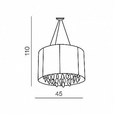 Подвесная люстра Azzardo Sidney round AZ0510