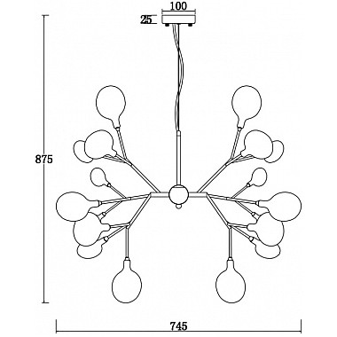 Подвесная люстра Florencia FR5049PL-27G