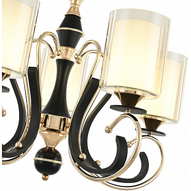 Подвесная люстра Florentia-2237 302237/5 Bk/Gd