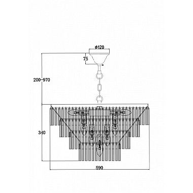 Подвесная люстра Colonne MOD093PL-13CH