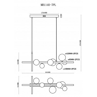 Подвесная люстра George MR1140-7PL
