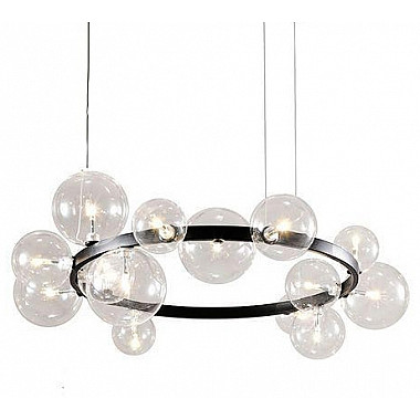 Подвесная люстра Art Deco Bubble OMG1075R black/clear