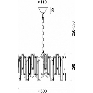Подвесная люстра Megan FR5085PL-05CH