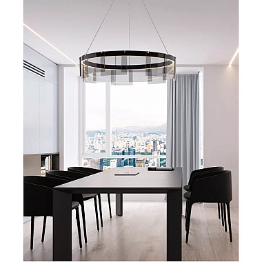 Подвесная люстра Stratos D8825P/L black/smoky