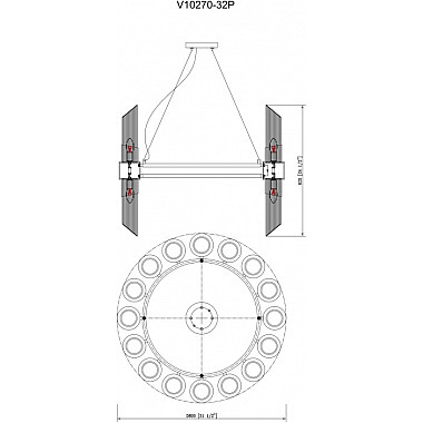 Подвесная люстра Strict V10270-32P