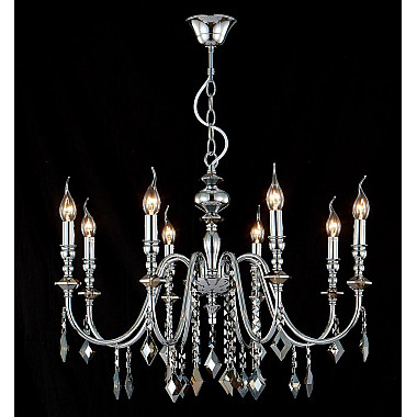 Подвесная люстра Crystal Lux MERCEDES SP8 CHROME/SMOKE