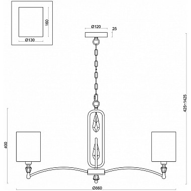 Подвесная люстра Riverside FR1007PL-08N