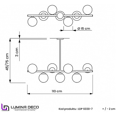 Подвесная люстра LDP 6030-7 MD