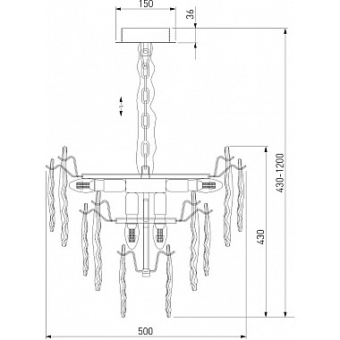 Подвесная люстра Leaf 369/8