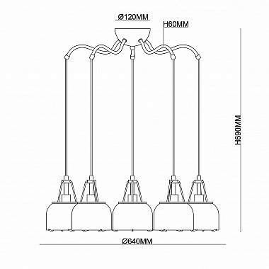 Подвесная люстра Rivoli Pilar 5040-205 Б0044519