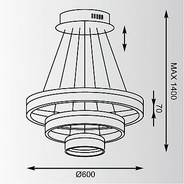 Подвесная светодиодная люстра Zumaline Circle L-CD-03