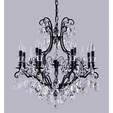 Подвесная люстра Crystal Lux Magnifico SP13 Black/Transparent