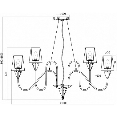 Подвесная люстра Florero MOD078PL-09CH