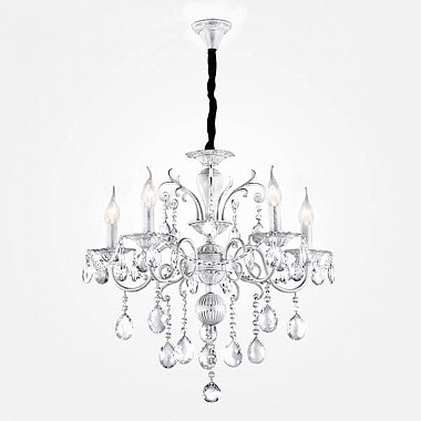 Подвесная люстра Viola 10064/5 белый с серебром Strotskis