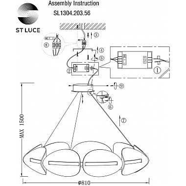 Подвесная люстра Etoile SL1304.203.56