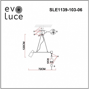 Подвесная люстра Gessi SLE1139-103-06