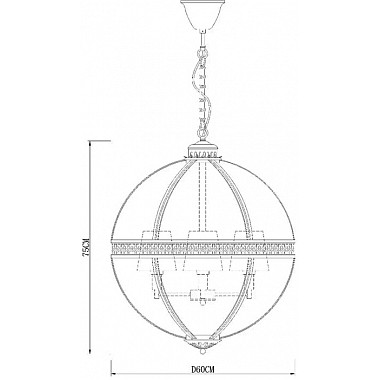 Подвесная люстра Residential KM0115P-4L nickel