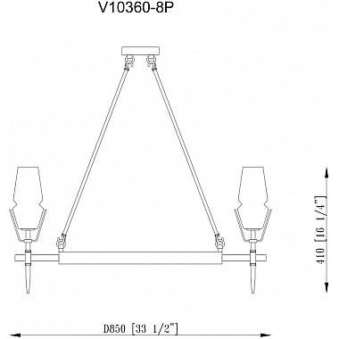 Подвесная люстра Stella V10360-8P
