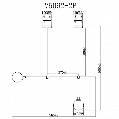 Подвесная люстра Moderli Lingdal V5093-2P