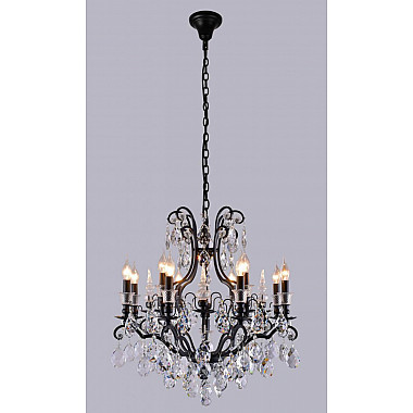 Подвесная люстра Crystal Lux Magnifico SP13 Black/Transparent