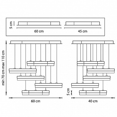 Подвесная светодиодная люстра Lightstar Unitario 763447