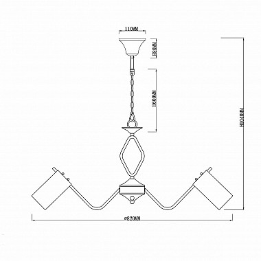 Подвесная люстра Rivoli Lattea 3035-208 Б0037695