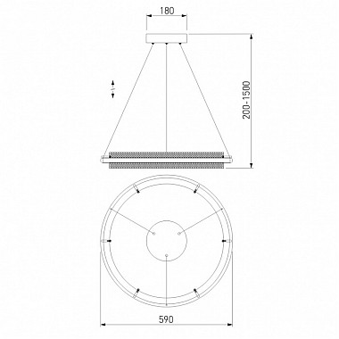Подвесная люстра Imperio 90241/1 белый / серебро