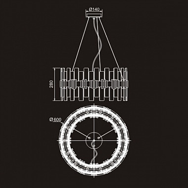 Подвесная люстра 68073 P68073-14 silver