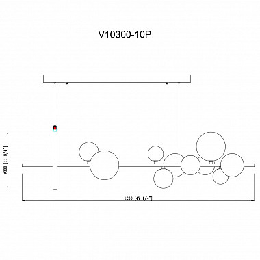 Подвесная люстра Moderli Dakisa V10300-10P