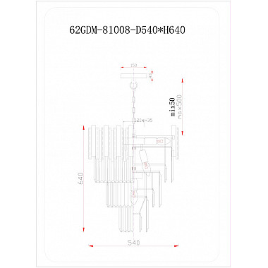 Подвесная люстра 62GDM-81008-540