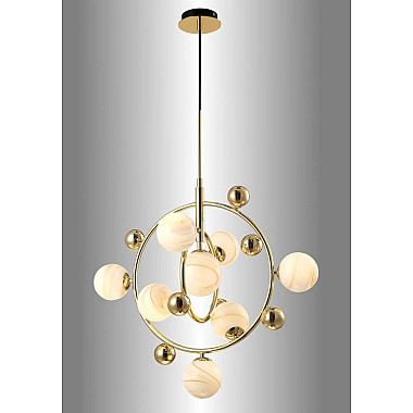 Подвесная люстра Crystal Lux Salvadore SP8V Gold