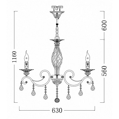 Подвесная люстра Grace ARM247-06-G