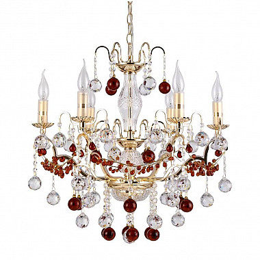 Подвесная люстра Crystal Lux FRUTA SP6 GOLD