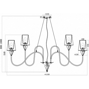 Подвесная люстра Florero MOD078PL-12CH