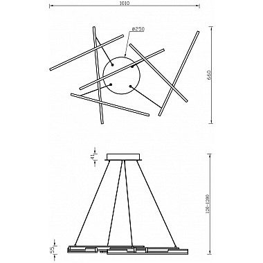 Подвесная люстра Line MOD016PL-L75MG3K