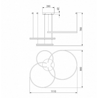 Подвесная люстра Gap 90280/3 золото