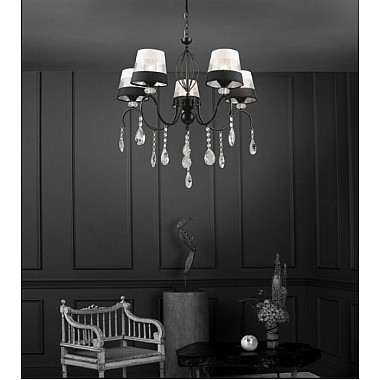 Подвесная люстра Dagni WD3601/5H-BK-WT-BK