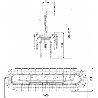 Подвесная люстра Leaf 370 Smart