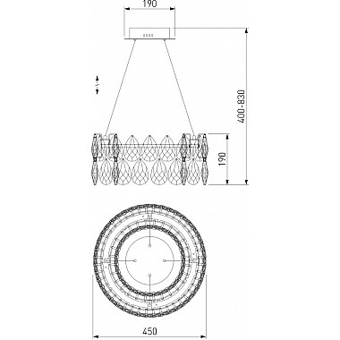 Подвесная люстра Marvel 90370/1 Strotskis