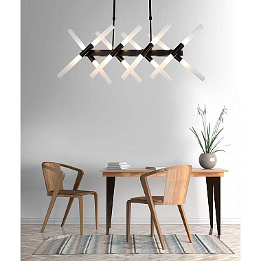 Подвесная люстра Lumina Deco Alford LDP 6036-16 BK