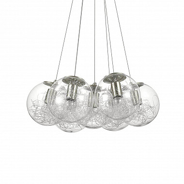 Подвесная люстра Ideal Lux Mapa Sat SP7 Nickel 176062