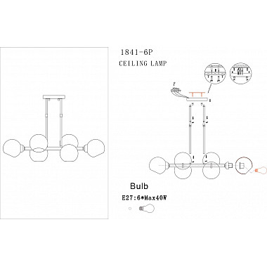 Подвесная люстра Favourite Bolillas 1841-6P