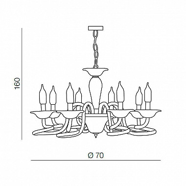 Подвесная люстра Azzardo Bolton 8 AZ0848