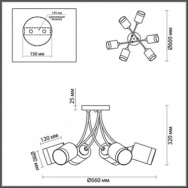 Потолочная люстра Lumion Paula 4533/6C